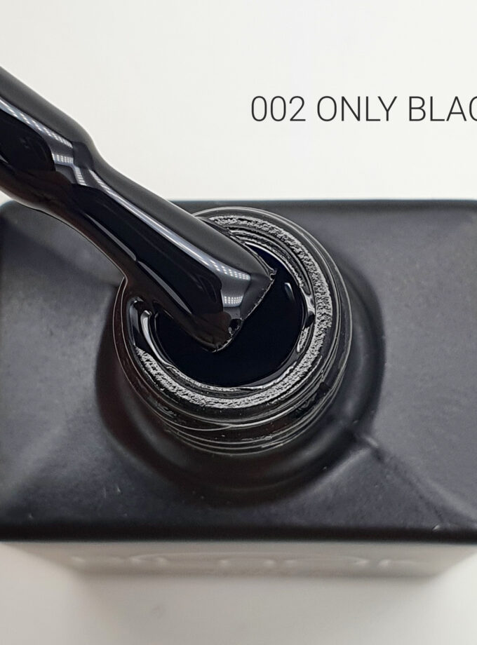 Цветной гель-лак Black №002 Only Black, 8мл